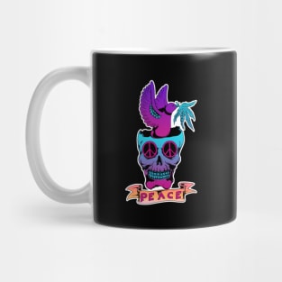 Peace Skull Vaporwave Mug